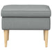 Voetenbank Lichtgrijs 55 x 35 x 41 cm Polyester
