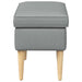 Voetenbank Lichtgrijs 55 x 35 x 41 cm Polyester
