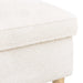 Voetenbank Crèmekleurig 55 x 35 x 41 cm Bouclé