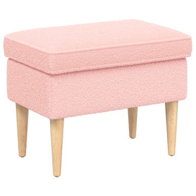 Voetenbank Roze 55 x 35 x 41 cm Bouclé