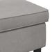 Voetenbank Lichtgrijs 55 x 35 x 41 cm Fluweel