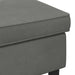 Voetenbank Donkergrijs 55 x 35 x 41 cm Fluweel