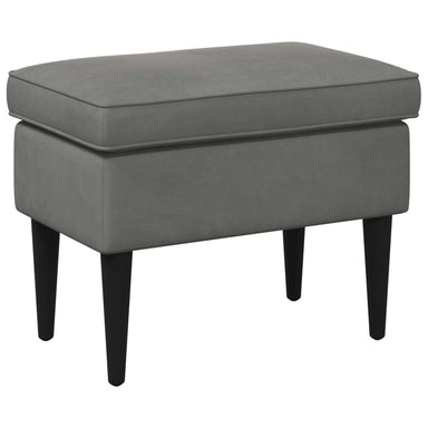 Voetenbank Donkergrijs 55 x 35 x 41 cm Fluweel
