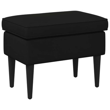 Voetenbank Zwart 55 x 35 x 41 cm Fluweel