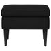 Voetenbank Zwart 55 x 35 x 41 cm Fluweel