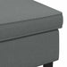 Voetenbank Donkergrijs 55 x 35 x 41 cm Stof