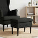 Voetenbank Zwart 55 x 35 x 41 cm Stof