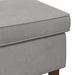 Voetenbank Lichtgrijs 55 x 35 x 41 cm Fluweel