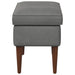Voetenbank Donkergrijs 55 x 35 x 41 cm Fluweel
