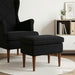 Voetenbank Zwart 55 x 35 x 41 cm Fluweel