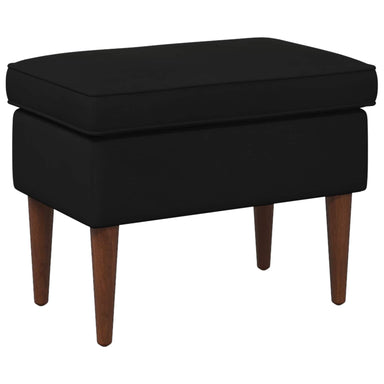 Voetenbank Zwart 55 x 35 x 41 cm Fluweel