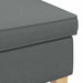 Voetenbank Donkergrijs 55 x 35 x 41 cm Stof