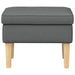 Voetenbank Donkergrijs 55 x 35 x 41 cm Stof