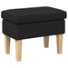 Voetenbank Zwart 55 x 35 x 41 cm Stof