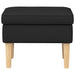 Voetenbank Zwart 55 x 35 x 41 cm Stof
