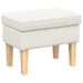 Voetenbank Crèmekleurig 55 x 35 x 41 cm Bouclé