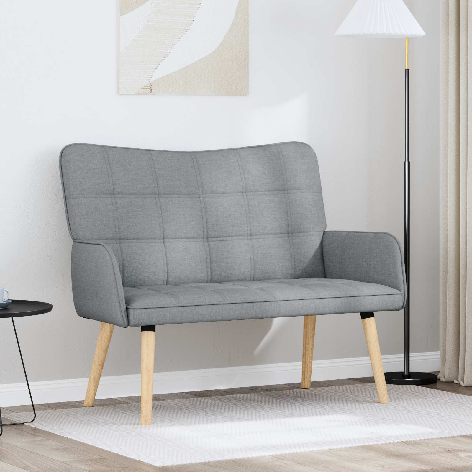 2-Zits Sofa Lichtgrijs 115 x 61 x 87 cm Stof