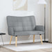 2-Zits Sofa Lichtgrijs 115 x 61 x 87 cm Stof