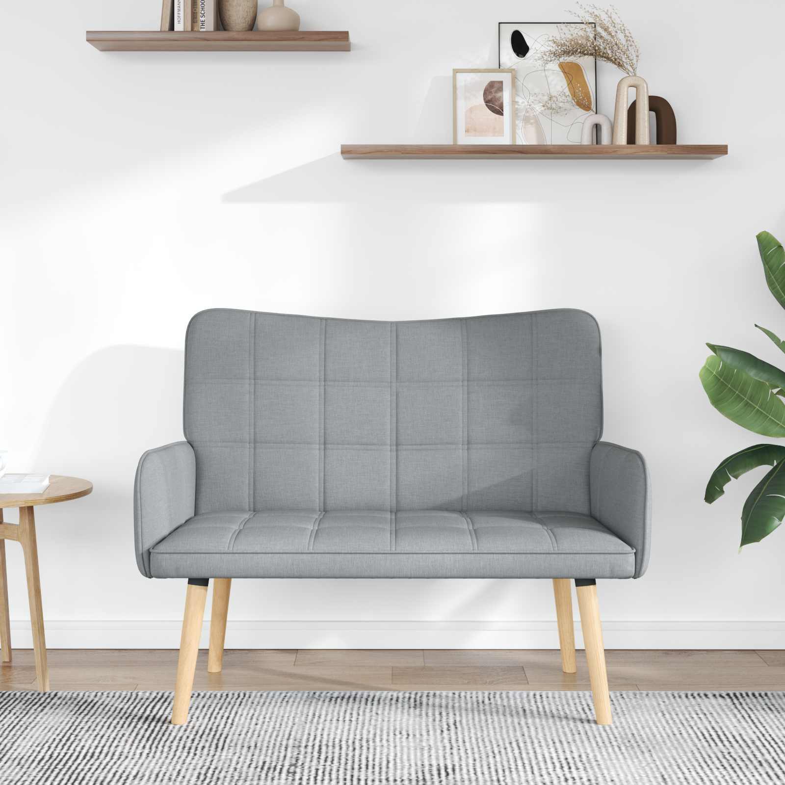 2-Zits Sofa Lichtgrijs 115 x 61 x 87 cm Stof