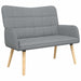 2-Zits Sofa Lichtgrijs 115 x 61 x 87 cm Stof