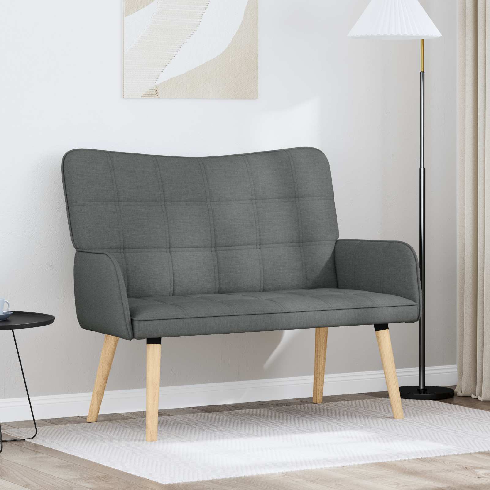 2-Zits Sofa Donkergrijs 115 x 61 x 87 cm Stof