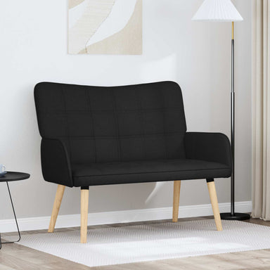 2-Zits Sofa Zwart 115 x 61 x 87 cm Stof