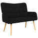 2-Zits Sofa Zwart 115 x 61 x 87 cm Stof