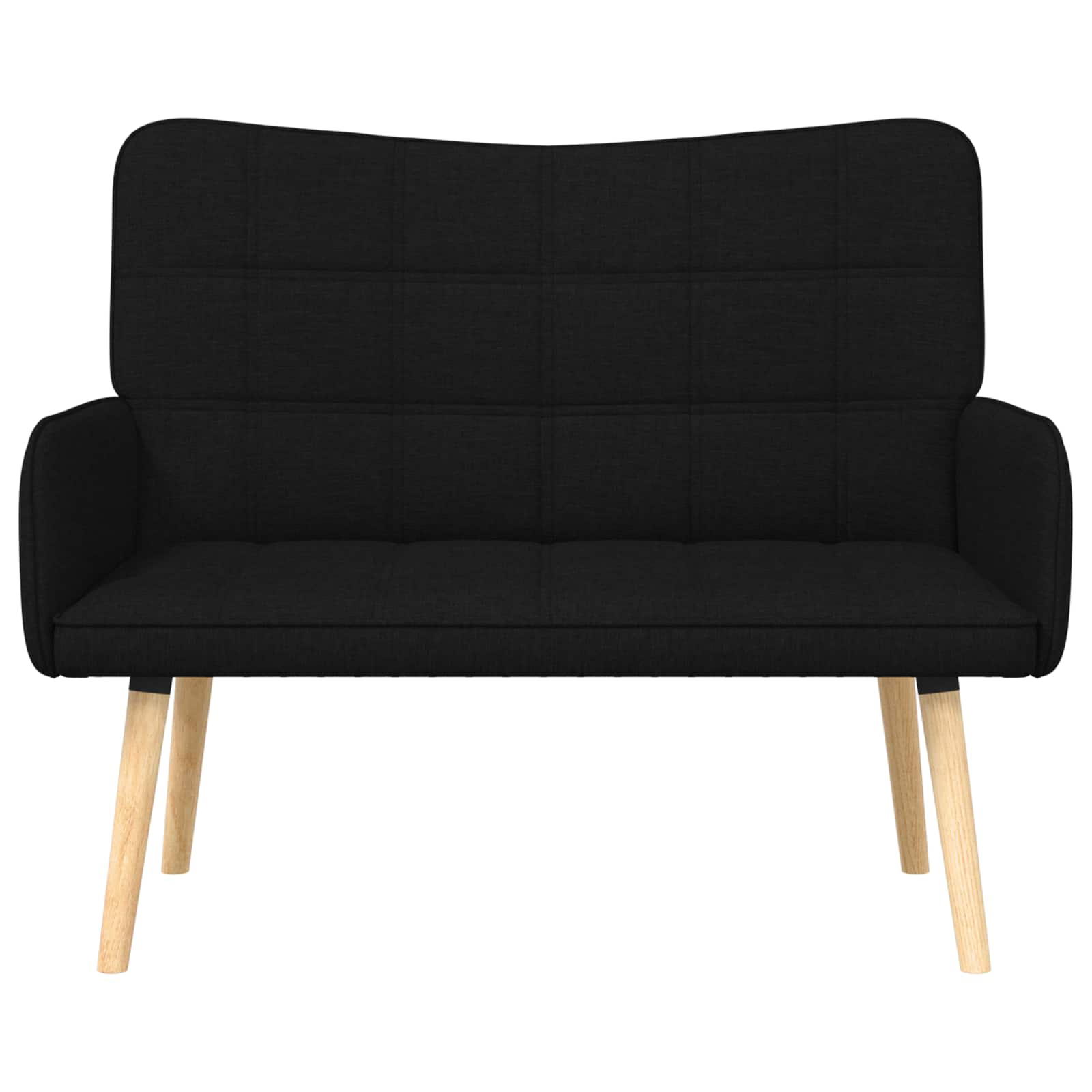 2-Zits Sofa Zwart 115 x 61 x 87 cm Stof