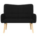 2-Zits Sofa Zwart 115 x 61 x 87 cm Stof