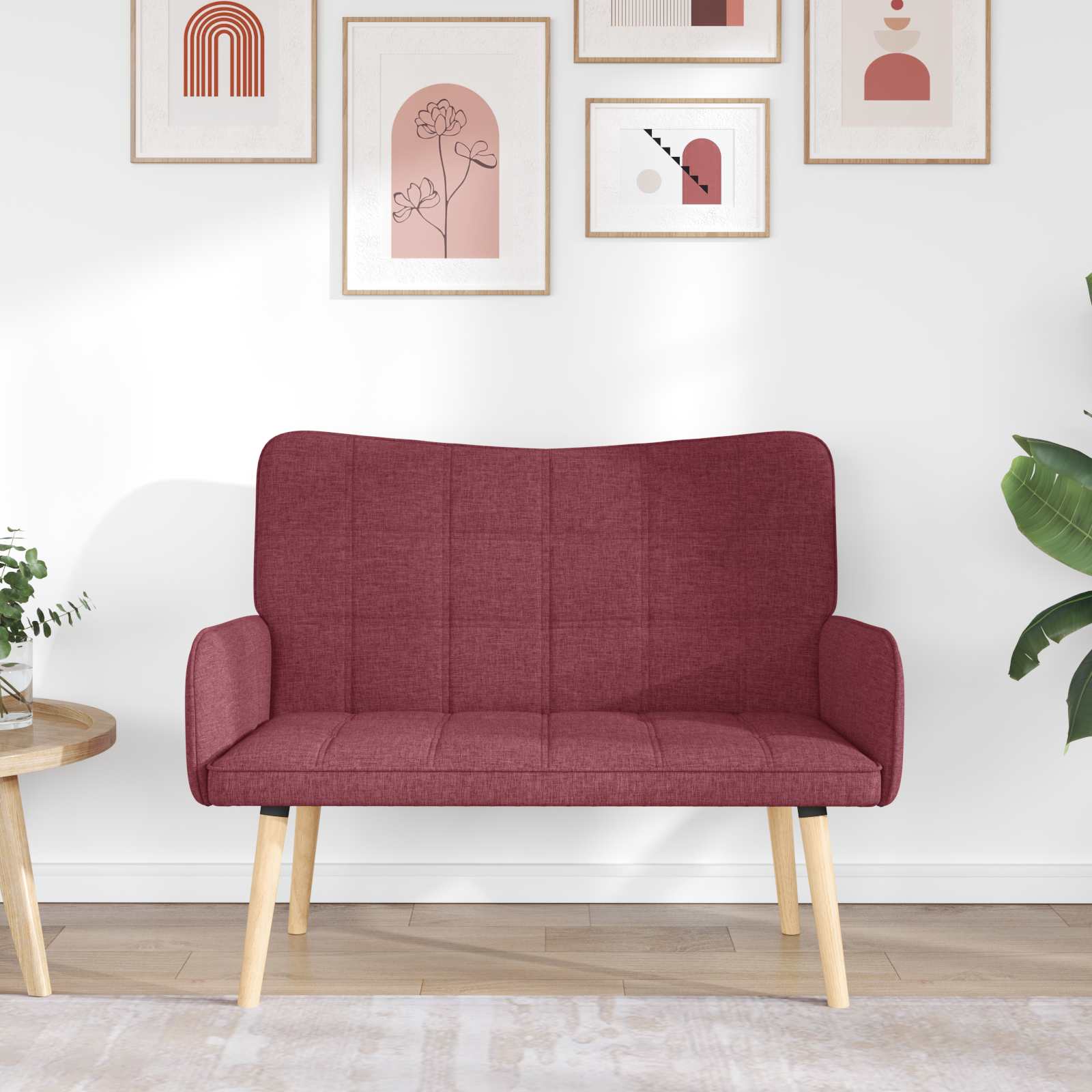 2-Zits Sofa Wijnrood 115 x 61 x 87 cm Stof