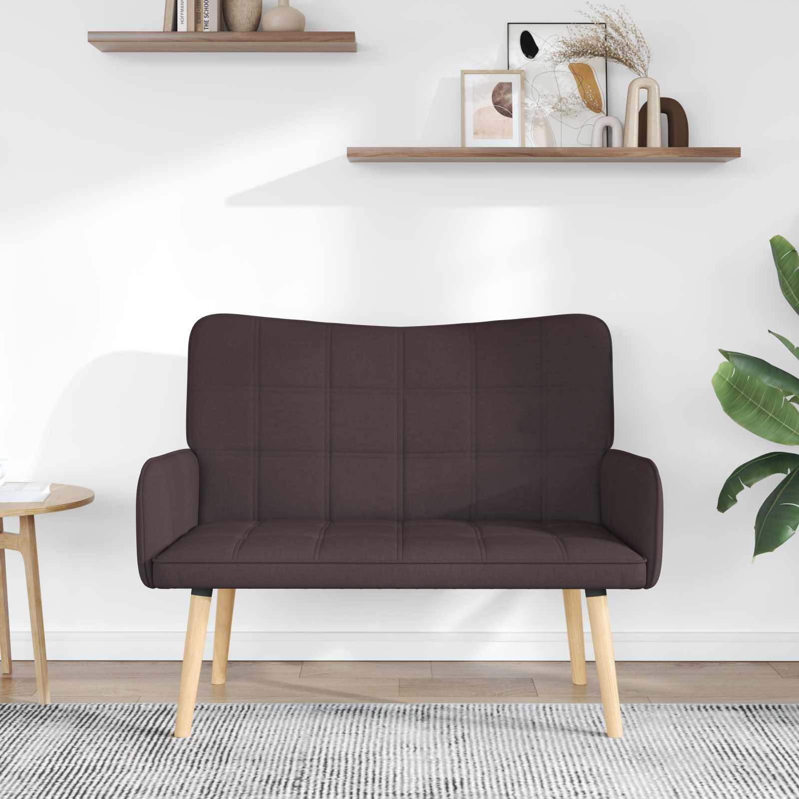 2-Zits Sofa Donkerbruin 115 x 61 x 87 cm Stof