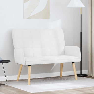 2-Zits Sofa Wit 115 x 61 x 87 cm Stof
