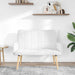 2-Zits Sofa Wit 115 x 61 x 87 cm Stof