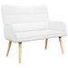 2-Zits Sofa Wit 115 x 61 x 87 cm Stof