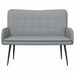 2-Zits Sofa Lichtgrijs 115 x 61 x 87 cm Stof