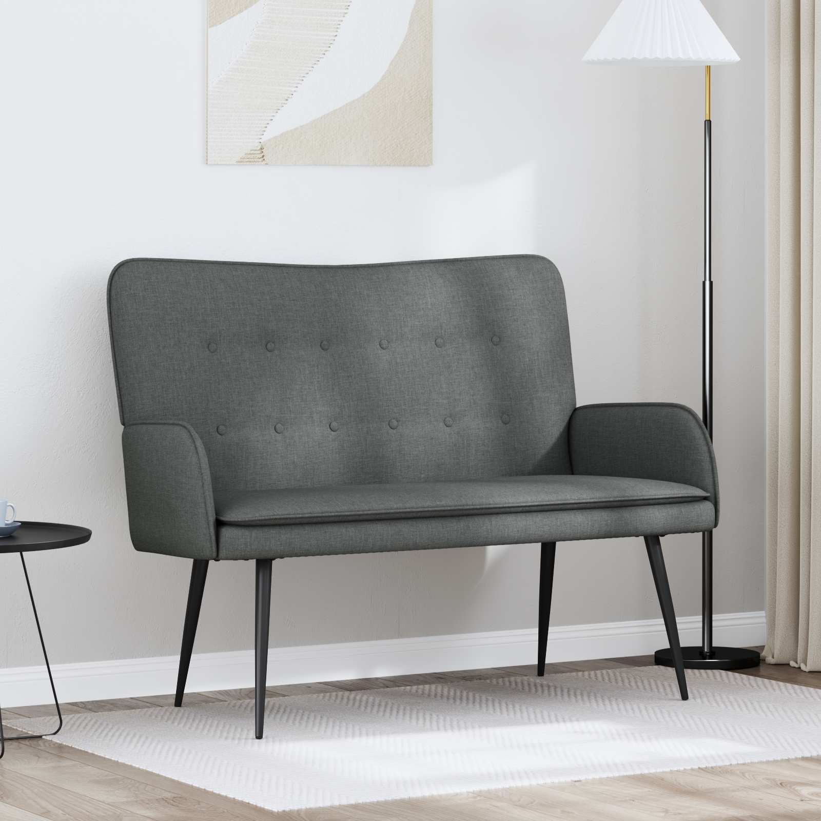 2-zitsbank Donkergrijs 115 x 61 x 87 cm Stof