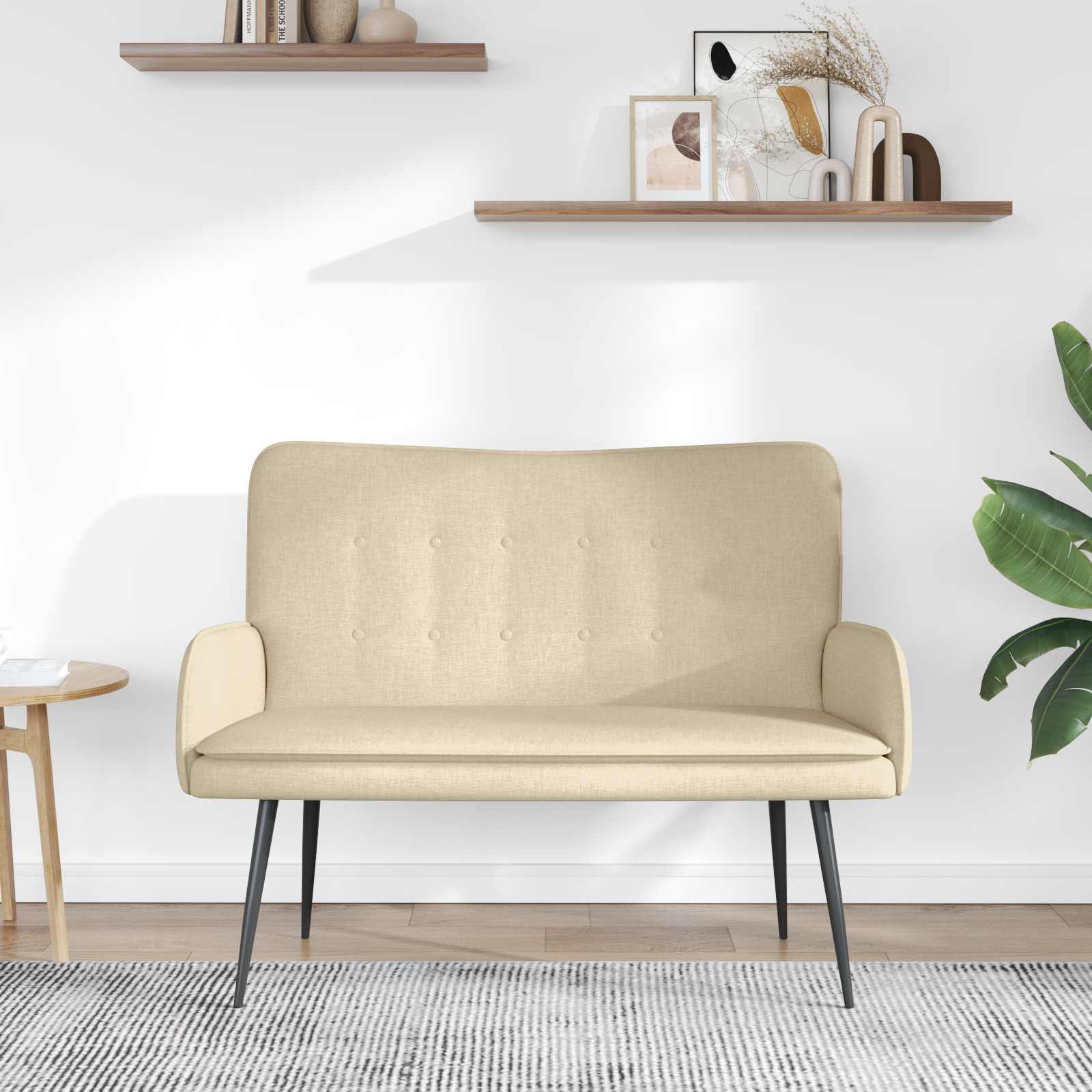 2-Zits Sofa Crèmekleurig 115 x 61 x 87 cm Stof