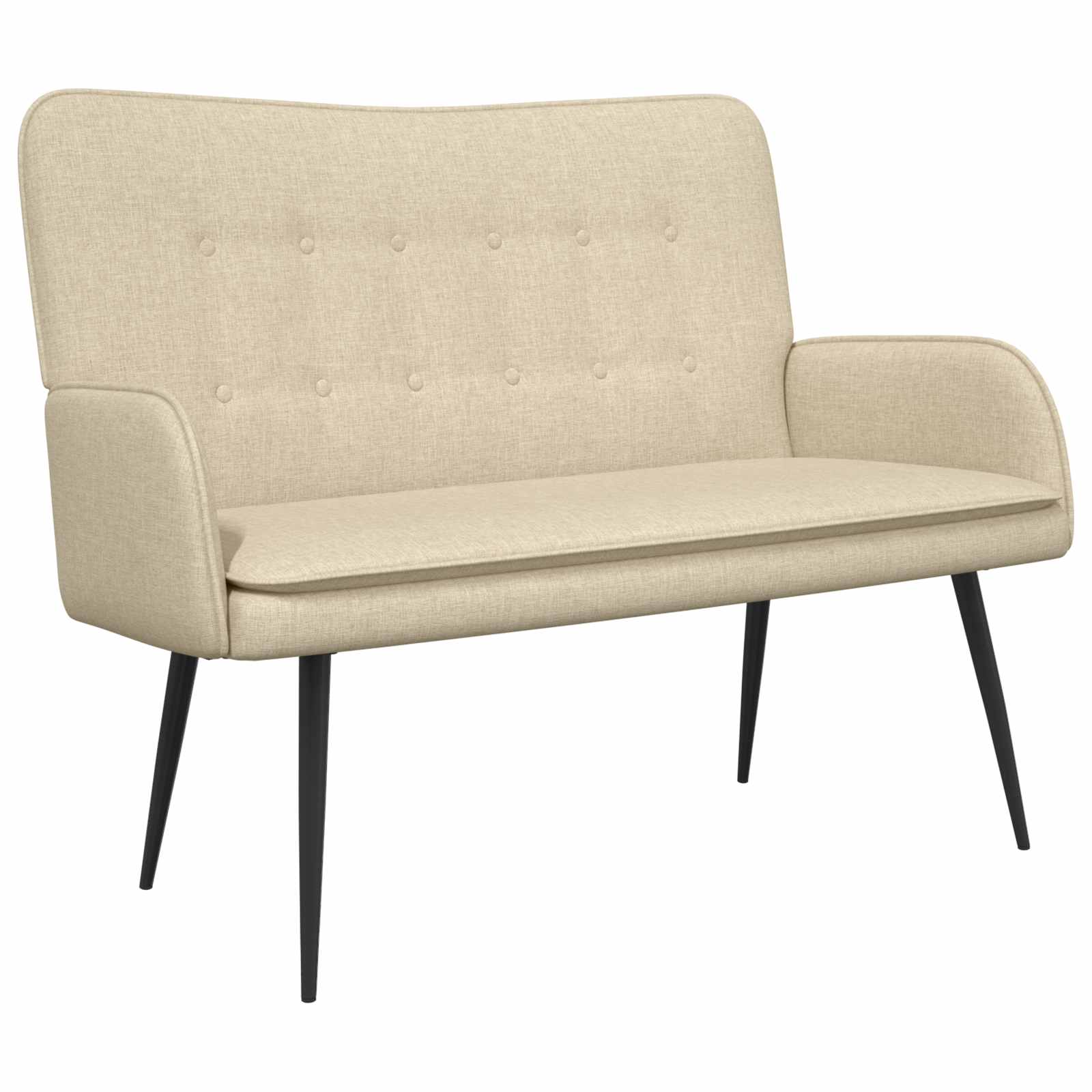 2-Zits Sofa Crèmekleurig 115 x 61 x 87 cm Stof