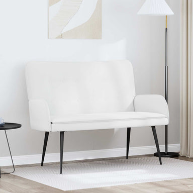 2-Zits Sofa Wit 115 x 61 x 87 cm Stof