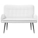2-Zits Sofa Wit 115 x 61 x 87 cm Stof