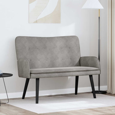 2-Zits Sofa Lichtgrijs 115 x 61 x 87 cm fluweel