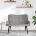 2-Zits Sofa Lichtgrijs 115 x 61 x 87 cm fluweel