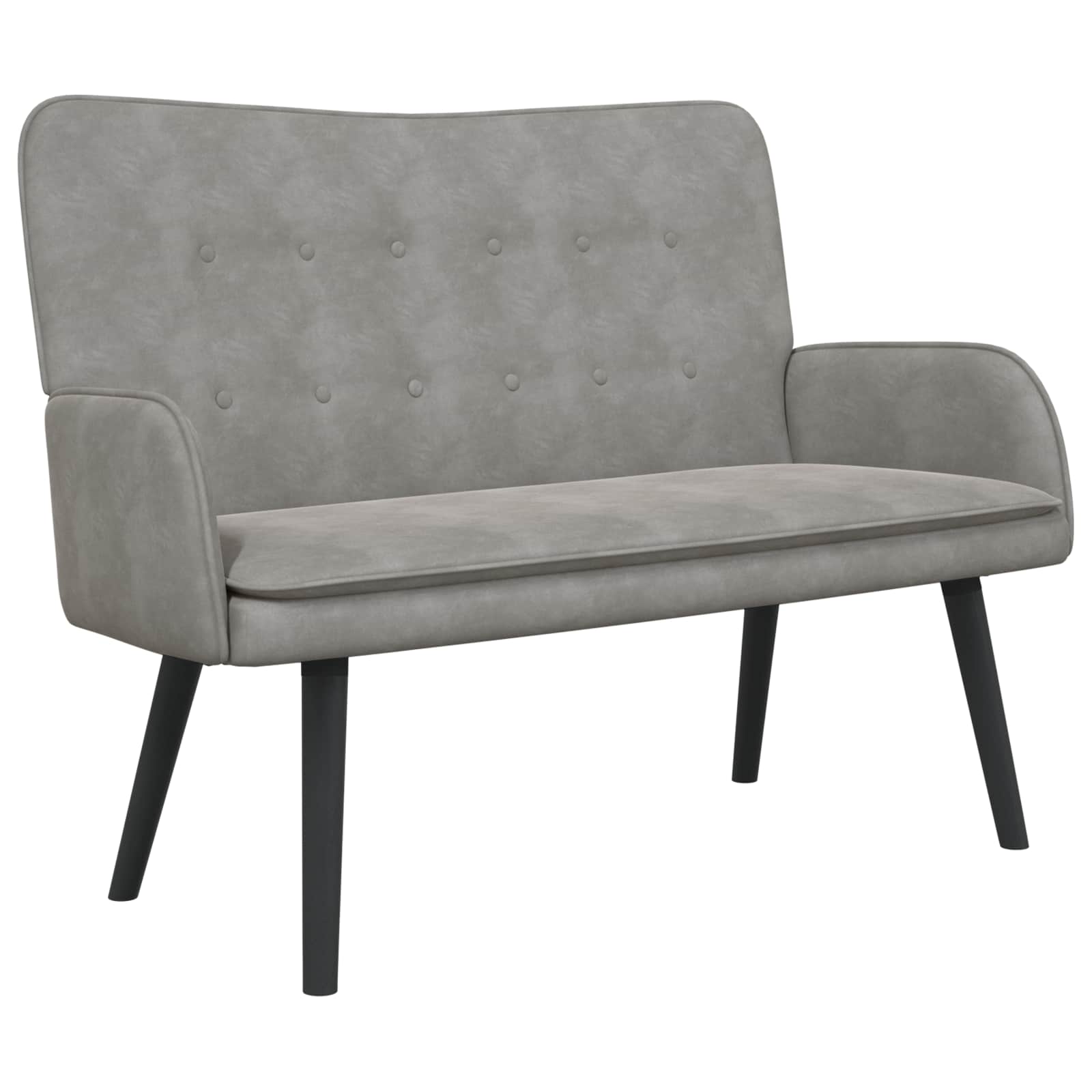 2-Zits Sofa Lichtgrijs 115 x 61 x 87 cm fluweel