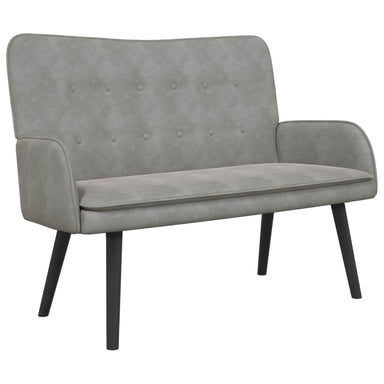 2-Zits Sofa Lichtgrijs 115 x 61 x 87 cm fluweel