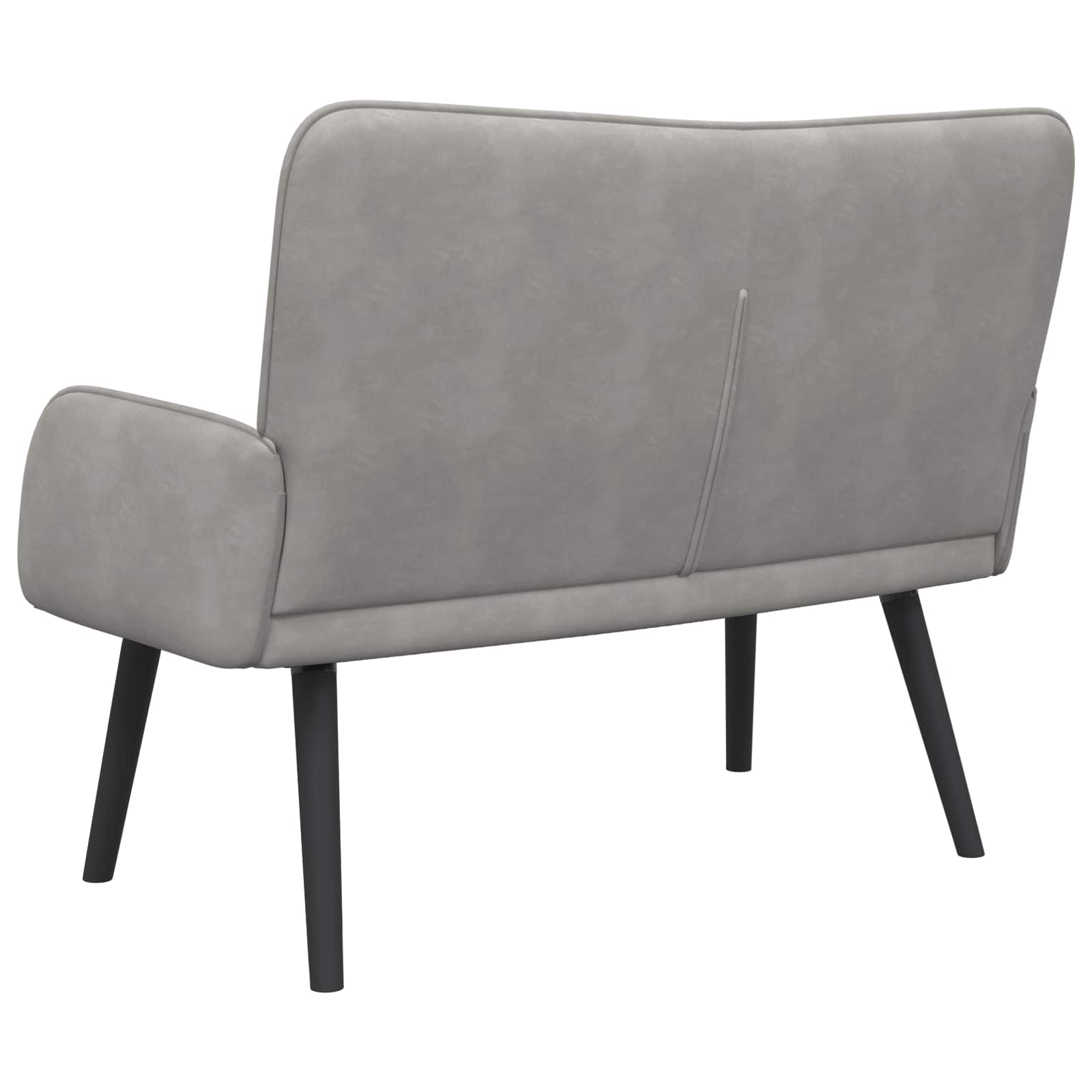 2-Zits Sofa Lichtgrijs 115 x 61 x 87 cm fluweel