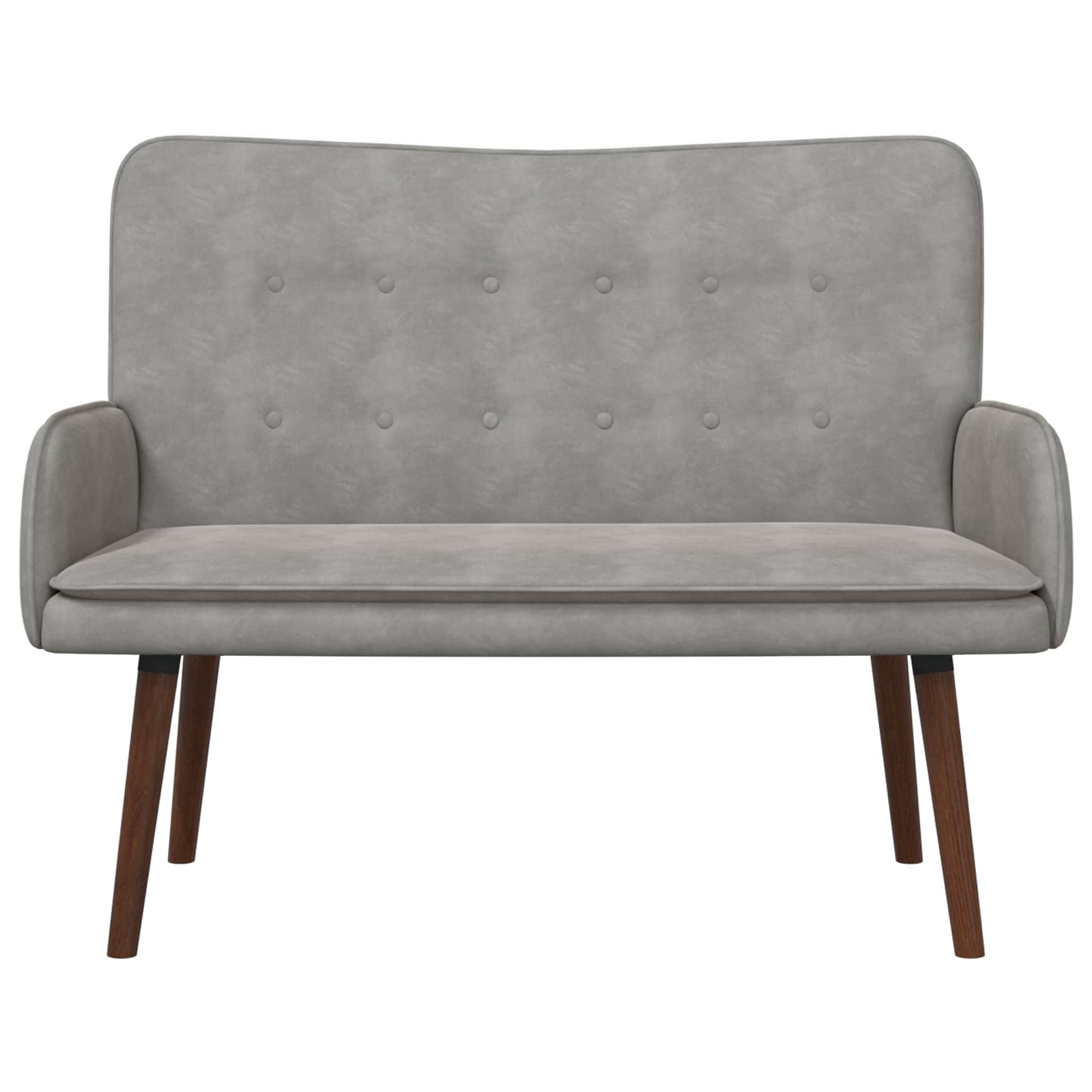2-Zits Sofa Lichtgrijs 115 x 61 x 87 cm fluweel