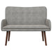 2-Zits Sofa Lichtgrijs 115 x 61 x 87 cm fluweel