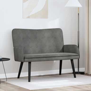 2-Zits Sofa Donkergrijs 115 x 61 x 87 cm fluweel