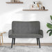 2-Zits Sofa Donkergrijs 115 x 61 x 87 cm fluweel