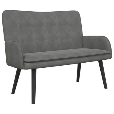 2-Zits Sofa Donkergrijs 115 x 61 x 87 cm fluweel